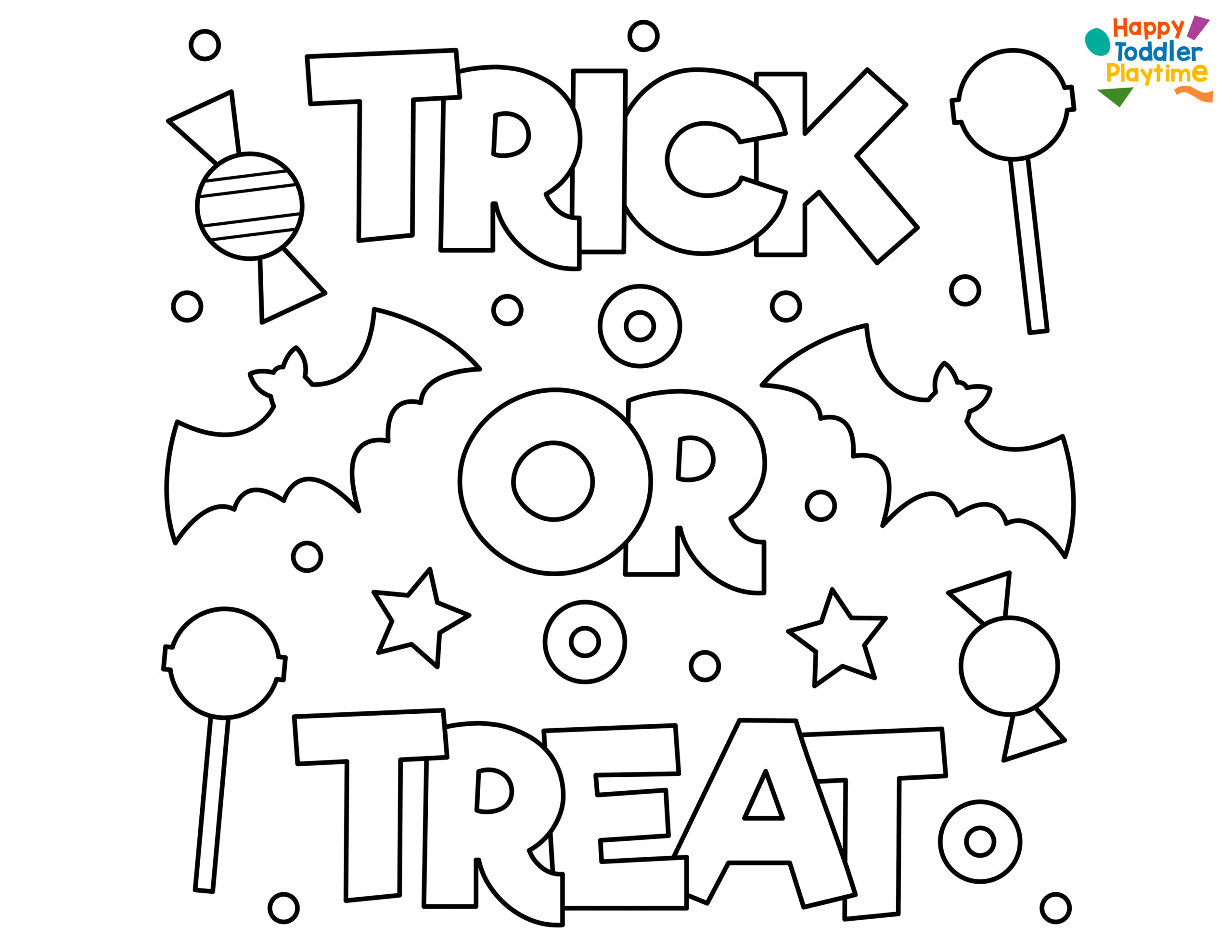 Halloween Coloring Pages for Kids - Happy Toddler Playtime