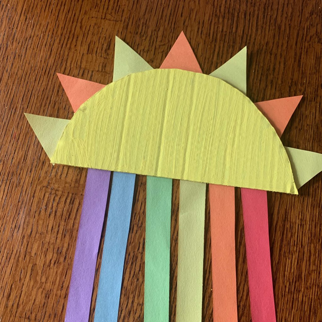 Cardboard Rainbow Sunshine Craft