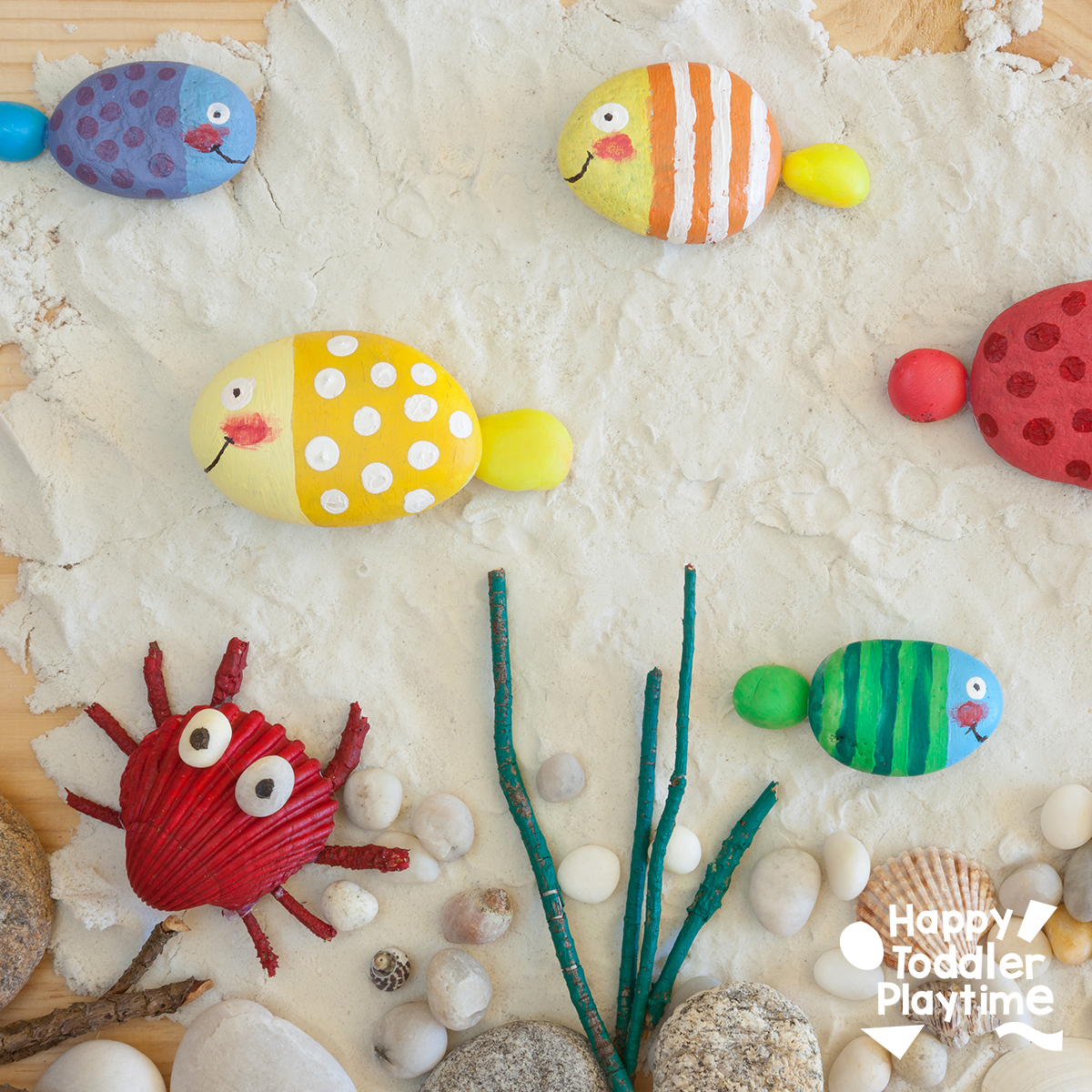 Painted Rock Fish Craft for Kids Happy Toddler Playtime