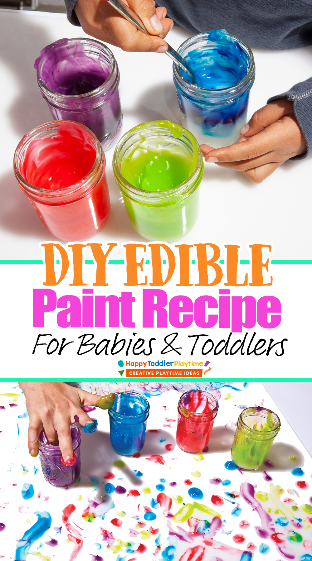 Super Easy DIY Edible Paint Recipe for Babies & Toddlers Happy