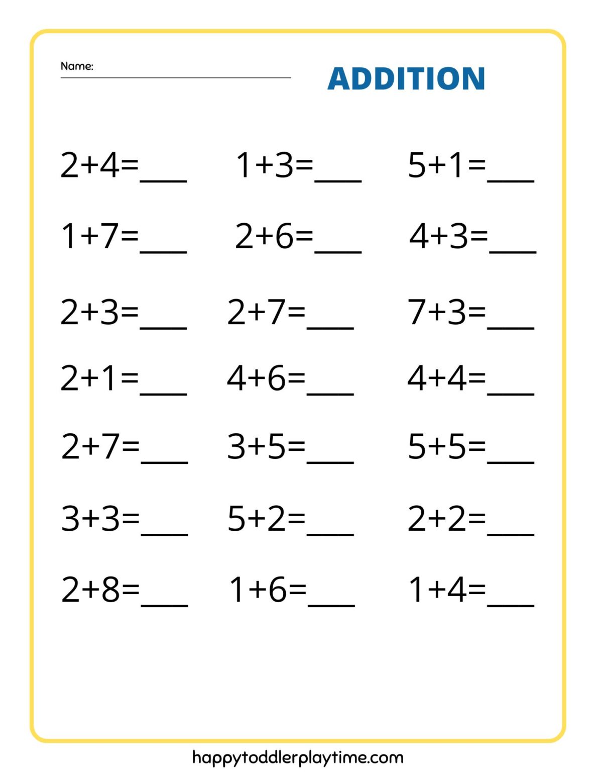 Free Printable Kindergarten Counting Worksheets Happy Toddler Playtime