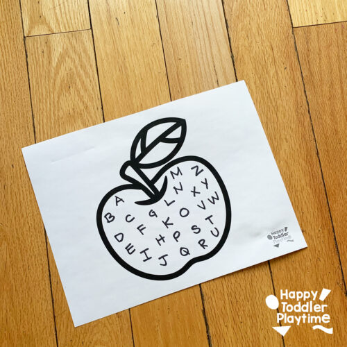 Dot Sticker Apple Activity - Happy Toddler Playtime