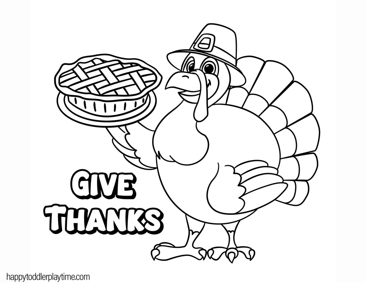Free Printable Turkey Coloring Pages for Kids - Happy Toddler Playtime