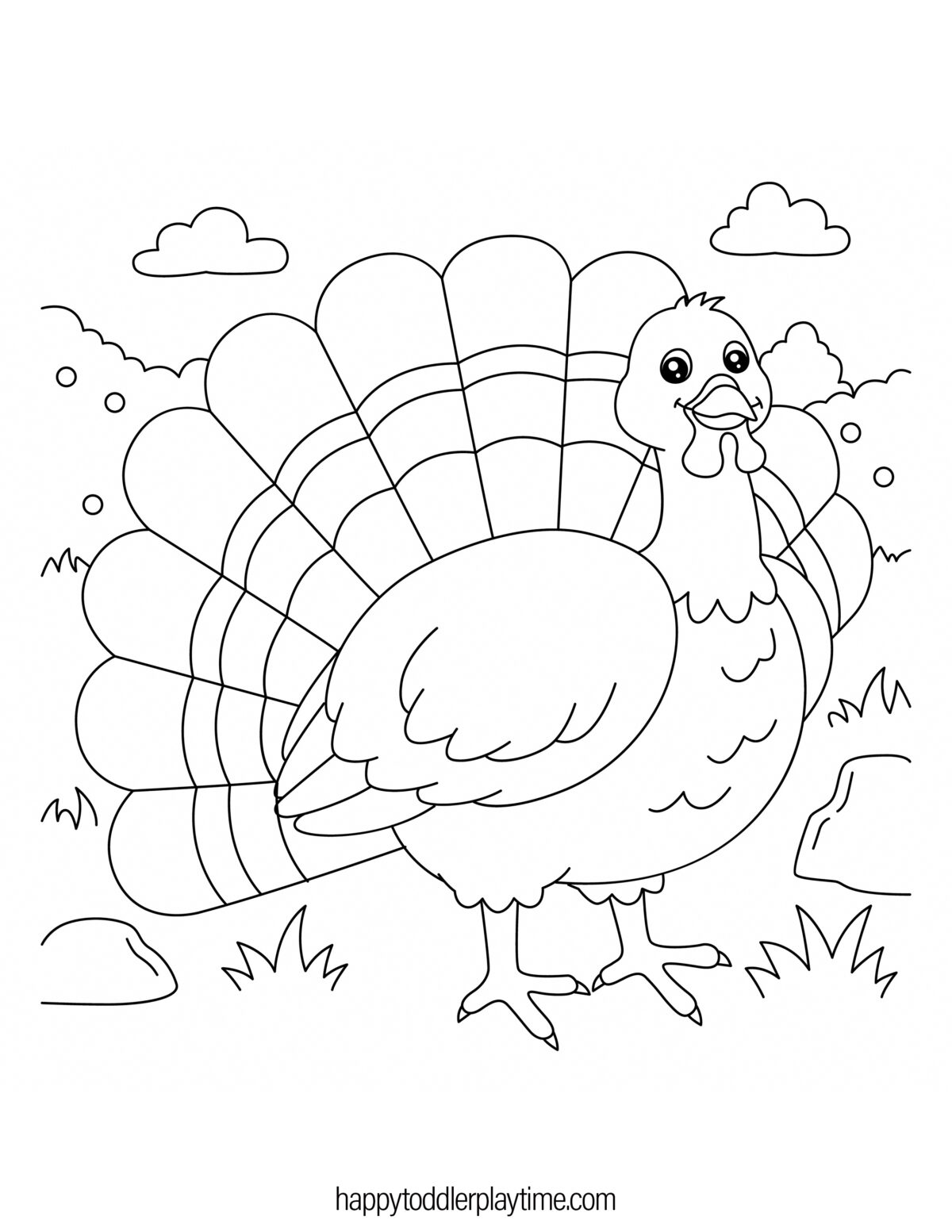 Free Printable Turkey Coloring Pages for Kids - Happy Toddler Playtime