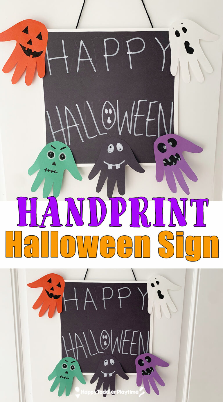Halloween Handprint Sign Happy Toddler Playtime Halloween handprint sign happy toddler playtime