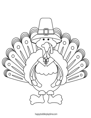 Free Printable Turkey Coloring Pages for Kids - Happy Toddler Playtime