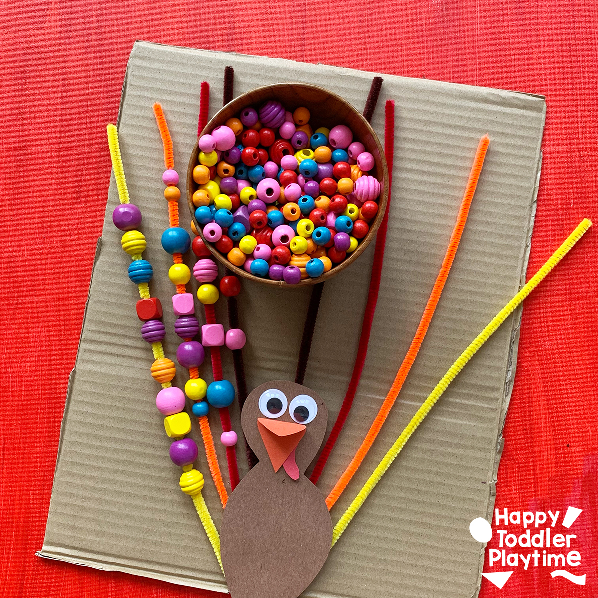 Pipe Cleaner Turkey Craft A Fun Fine Motor Craft Happy Toddler Playtime