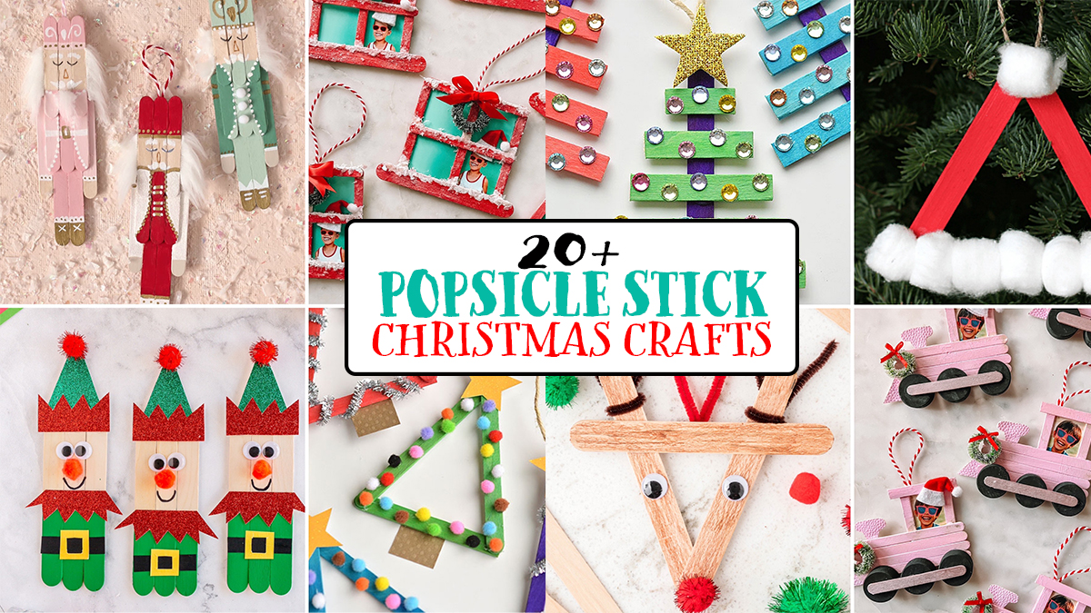 20+ Popsicle Stick Christmas Crafts for Kids - Happy Toddler Playtime