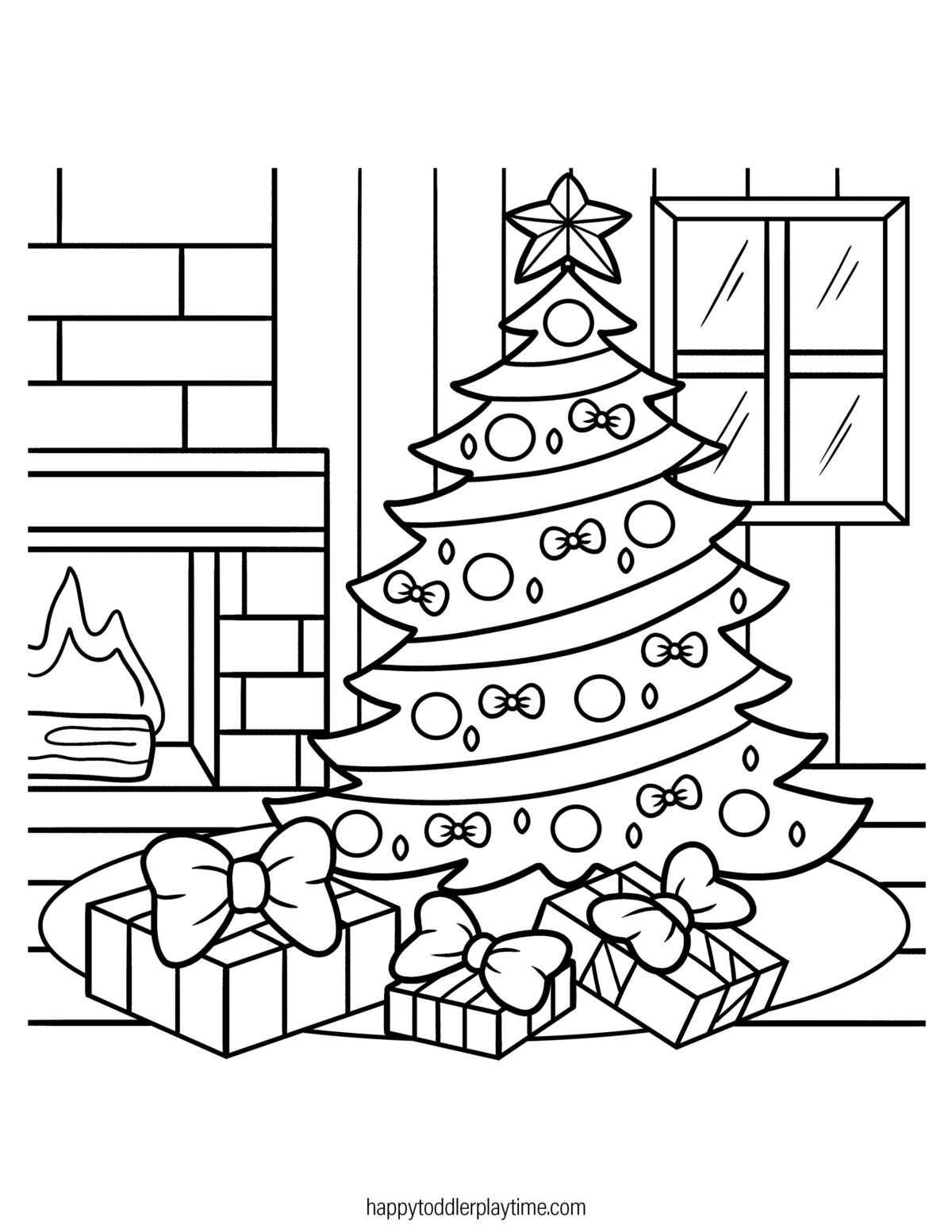 Free Printable Christmas Tree Coloring Pages: A Forest of Fun! - Happy