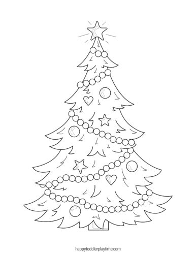 Free Printable Christmas Tree Coloring Pages: A Forest of Fun! - Happy ...