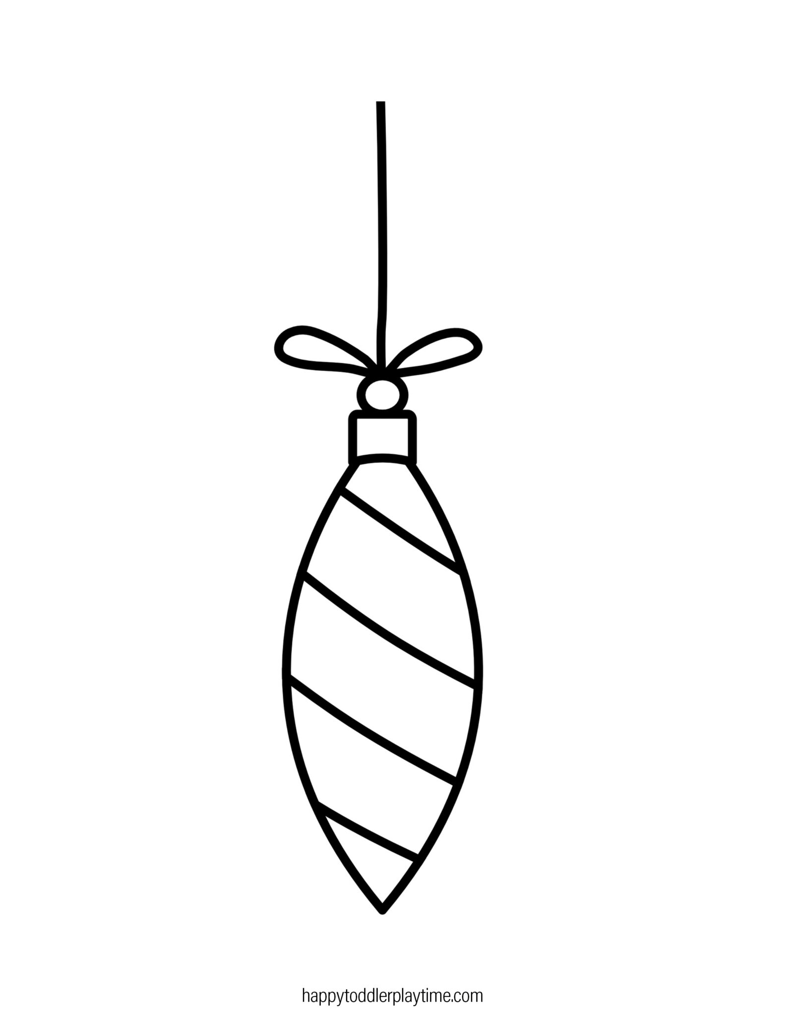 Free Printable Christmas Ornament Coloring Pages - Happy Toddler Playtime