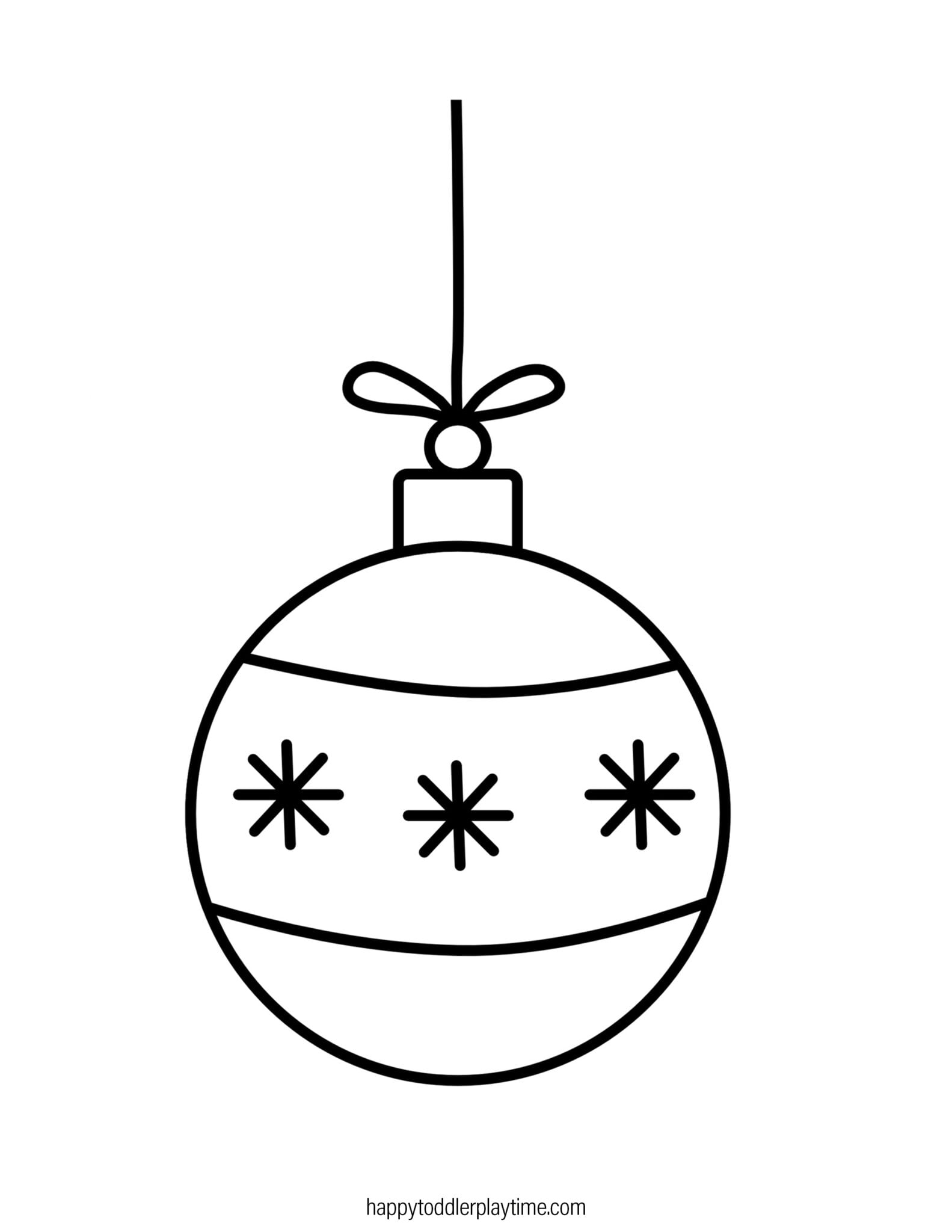 Free Printable Christmas Ornament Coloring Pages - Happy Toddler Playtime