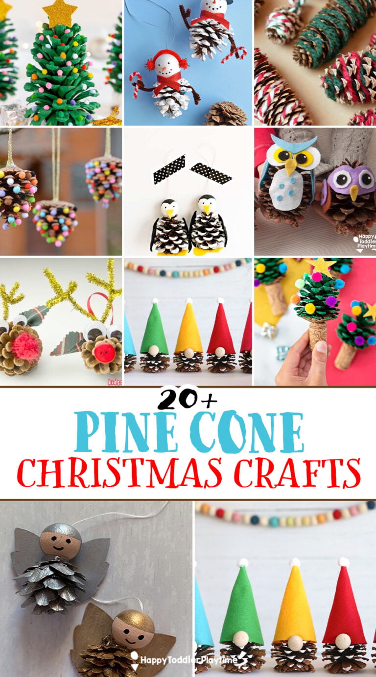 20+ Pine Cone Christmas Crafts for Kids - Happy Toddler Playtime