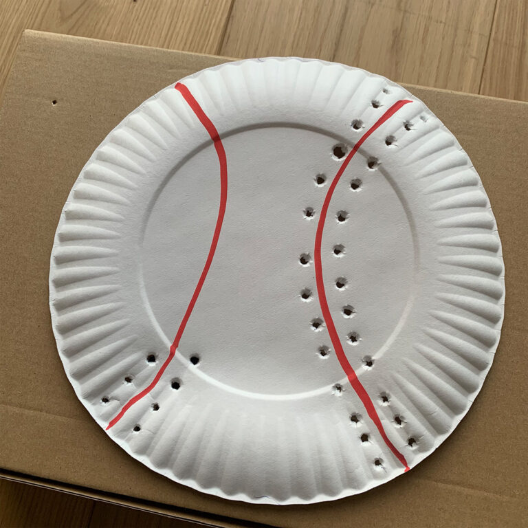 Paper Plate Baseball Lacing Craft Happy Toddler Playtime