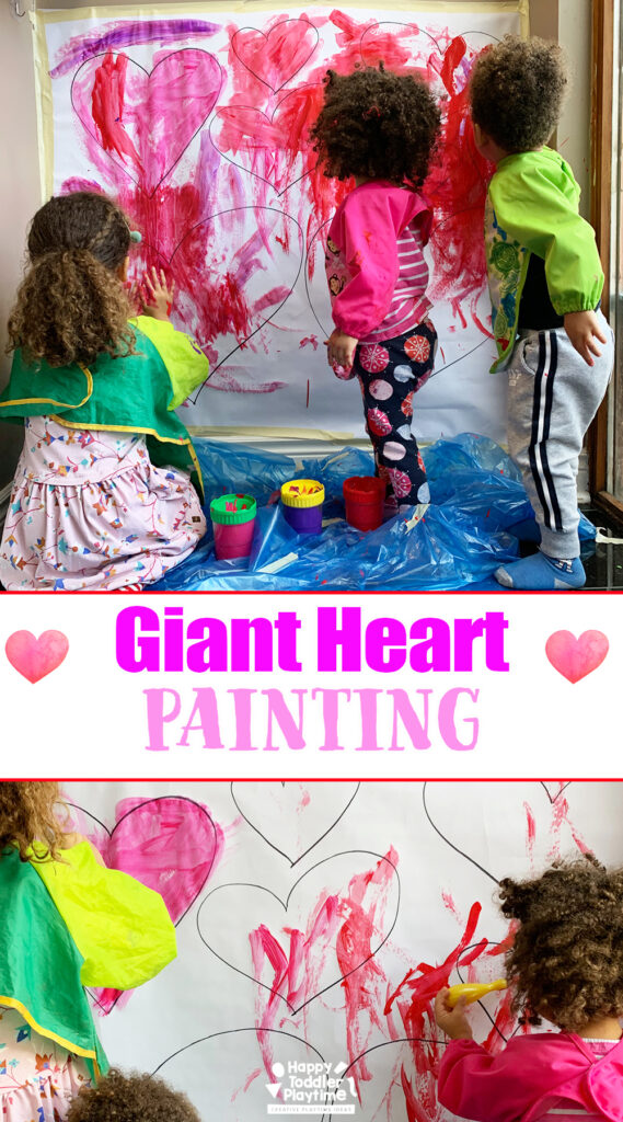 Giant Heart Painting for Valentine's Day