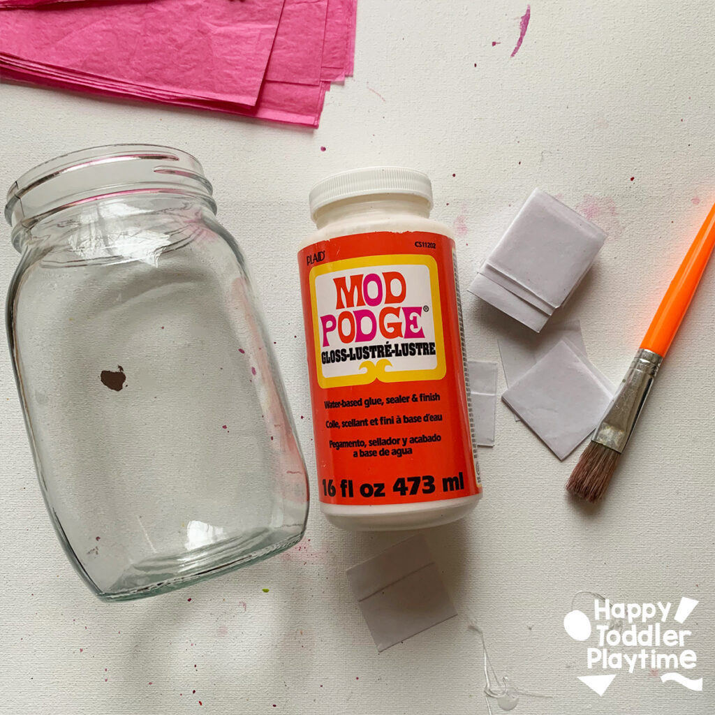 Tissue Paper Heart Lantern Craft for Valentine's Day or Mother's Day