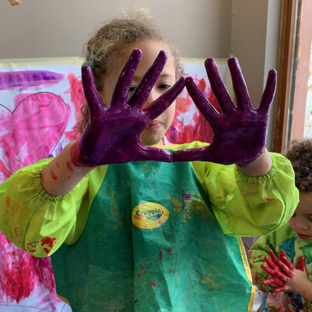 Giant Heart Painting for Valentine's Day