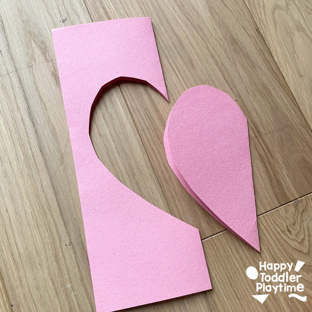 Paper Strip Heart Craft for Valentine's Day or Mother's Day