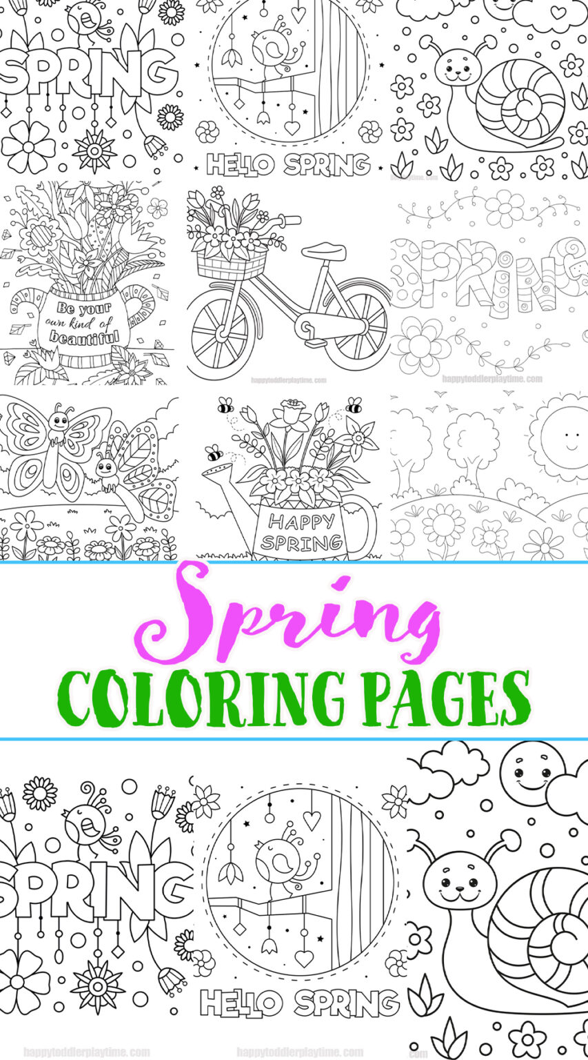 Spring Coloring Pages - Happy Toddler Playtime