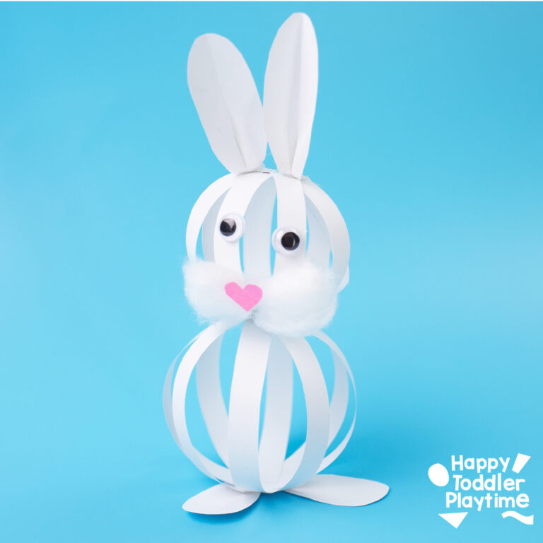 Paper Ball Bunny Craft - Happy Toddler Playtime