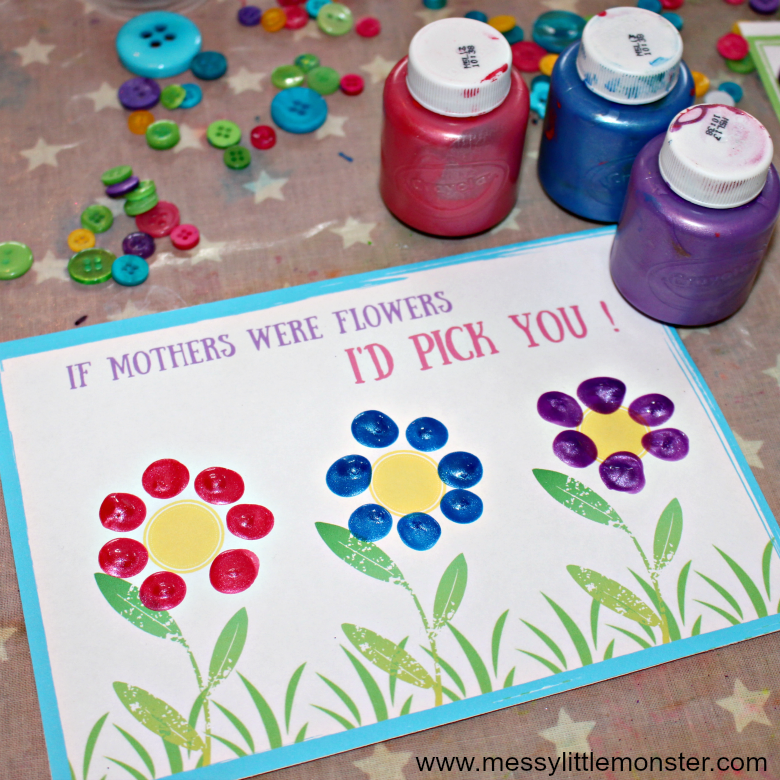 This image has an empty alt attribute; its file name is mothers-day-fingerprint-flower-card.png