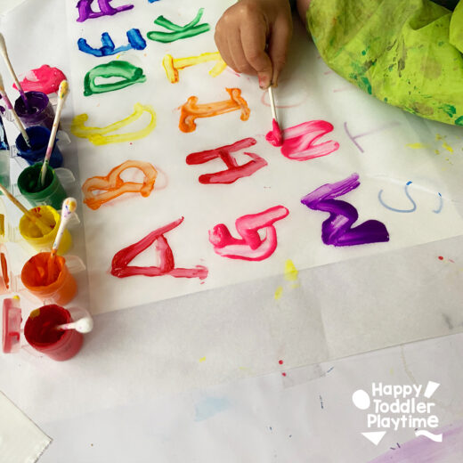 Q-Tip Letter Tracing Activity for Preschooler - Happy Toddler Playtime