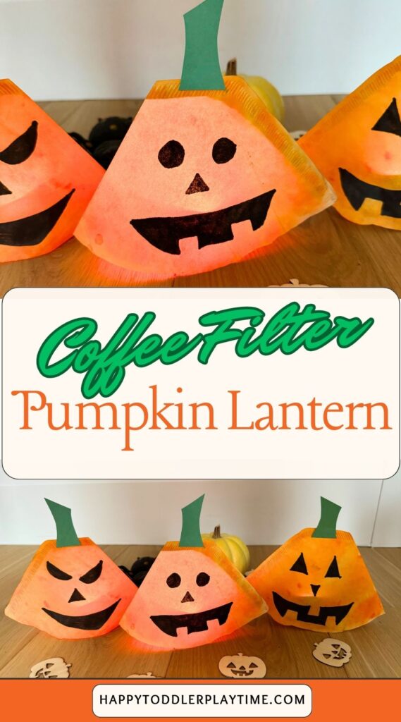 Coffee Filter Pumpkin Lantern