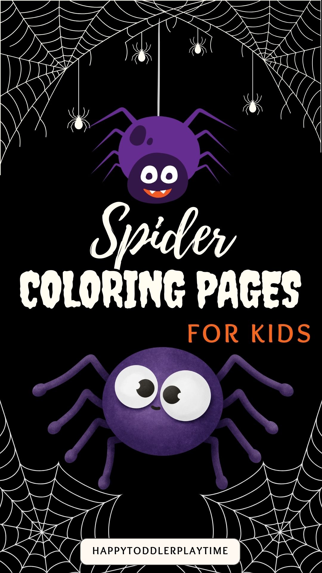 Spider Coloring Pages - Happy Toddler Playtime