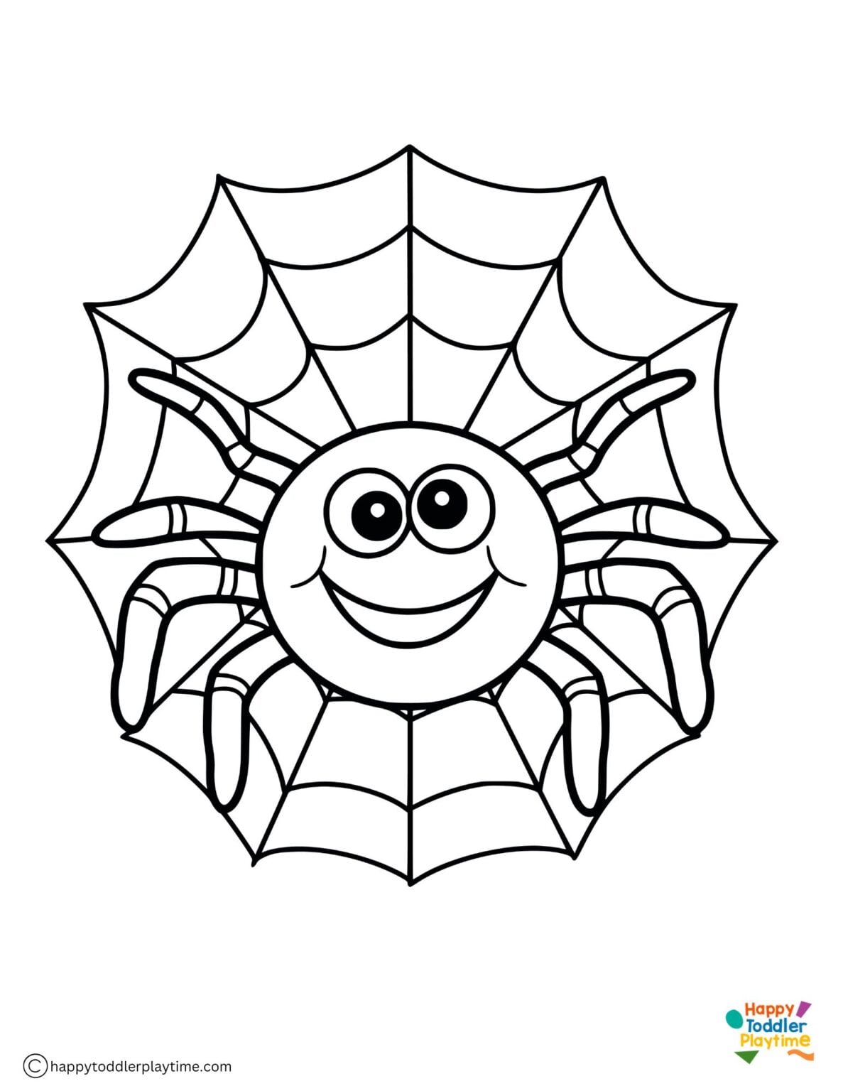 Spider Coloring Pages - Happy Toddler Playtime