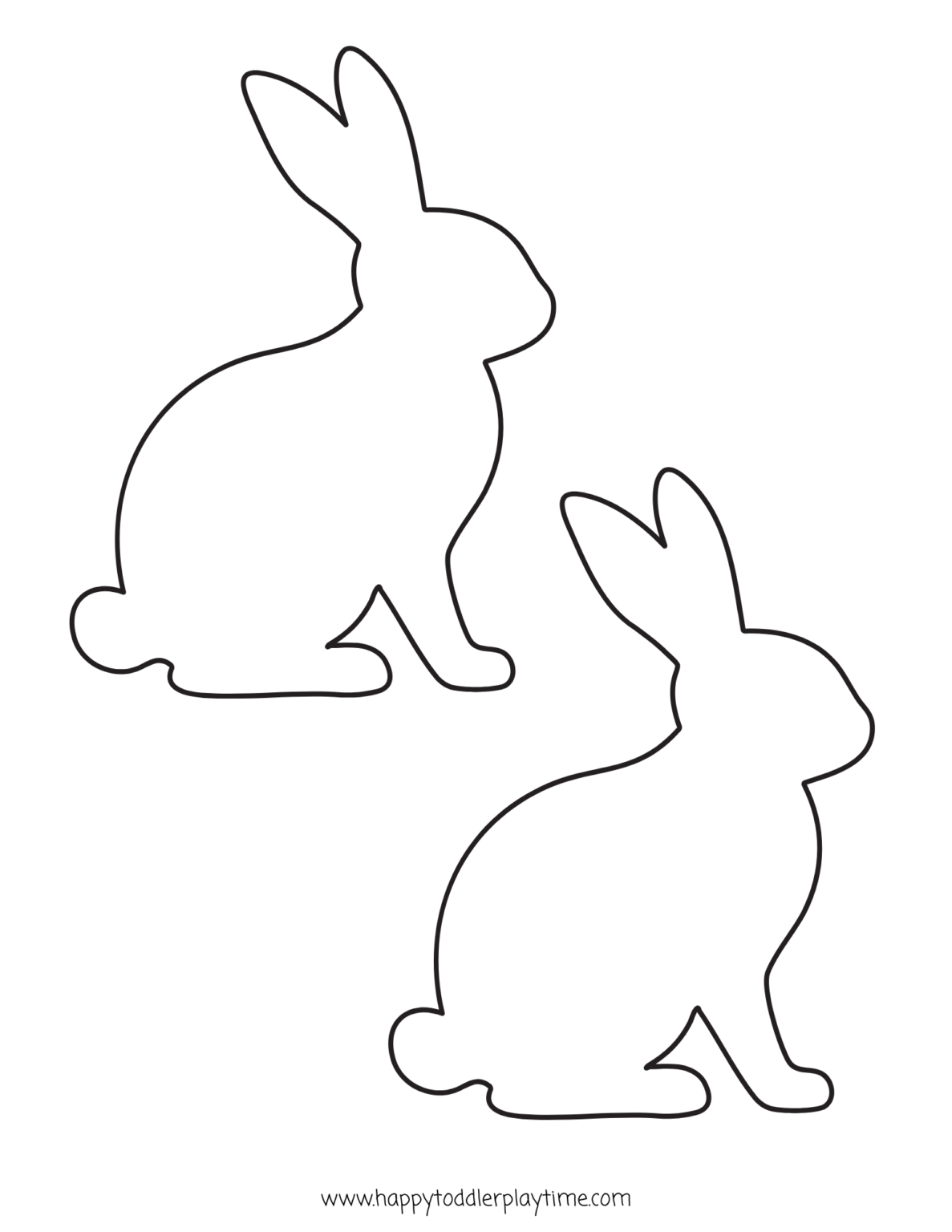 Bunny Layout Free Printable Bunny Templates for Spring & Easter Crafts - Happy ...