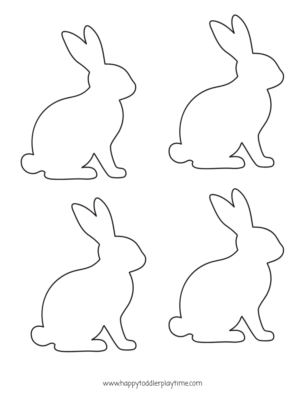 Free Printable Bunny Templates for Spring & Easter Crafts - Happy ...