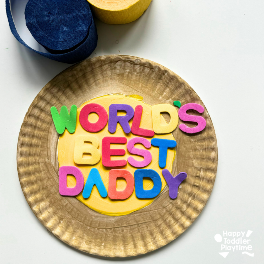 Paper Plate World s Best Dad Craft Happy Toddler Playtime