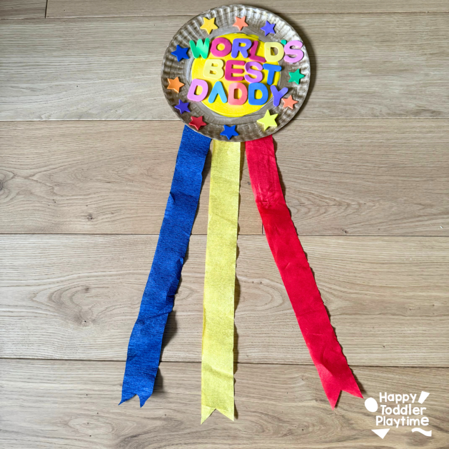 Paper Plate World s Best Dad Craft Happy Toddler Playtime