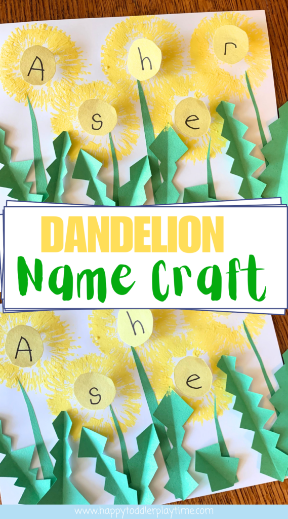 Fun Dandelion Name Craft for Preschoolers