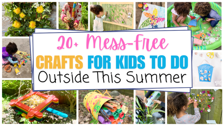 20 Mess-Free Crafts for Kids to Do Outside This Summer - Happy Toddler ...