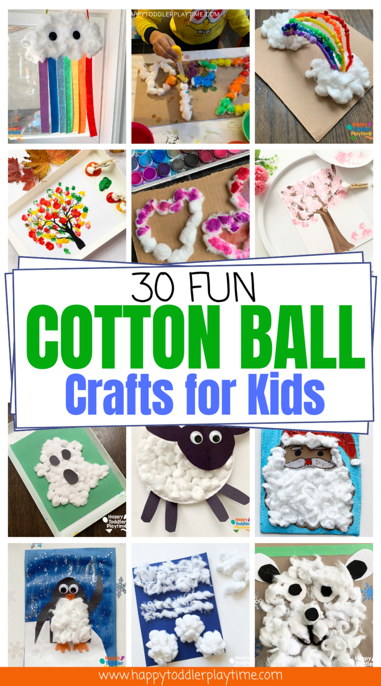 30 Cute Cotton Ball Crafts For Kids Happy Toddler Playtime