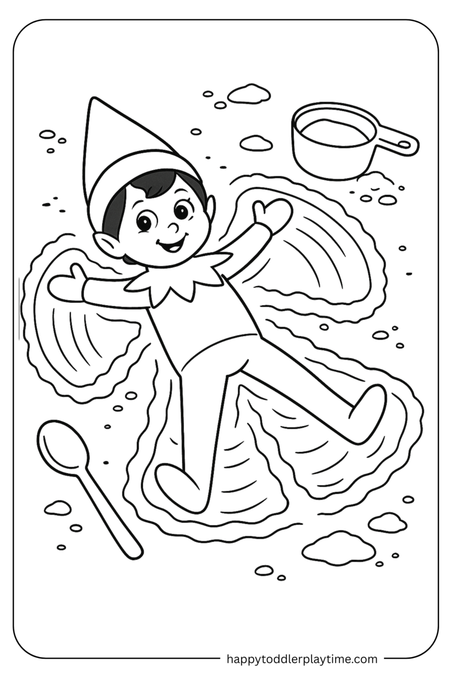 25+ Free Printable Elf on The Shelf Coloring Pages - Happy Toddler Playtime