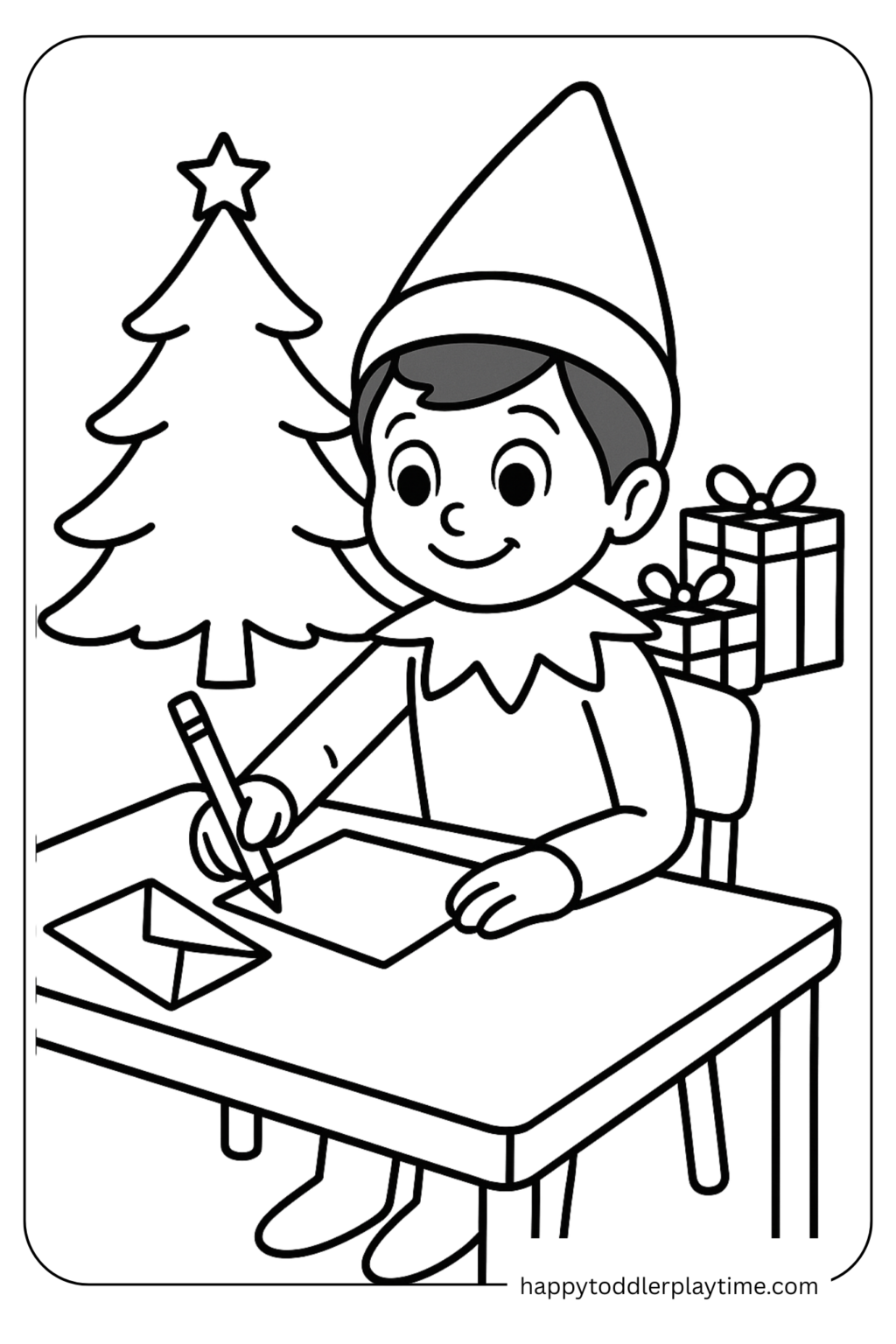 25+ Free Printable Elf on The Shelf Coloring Pages - Happy Toddler Playtime