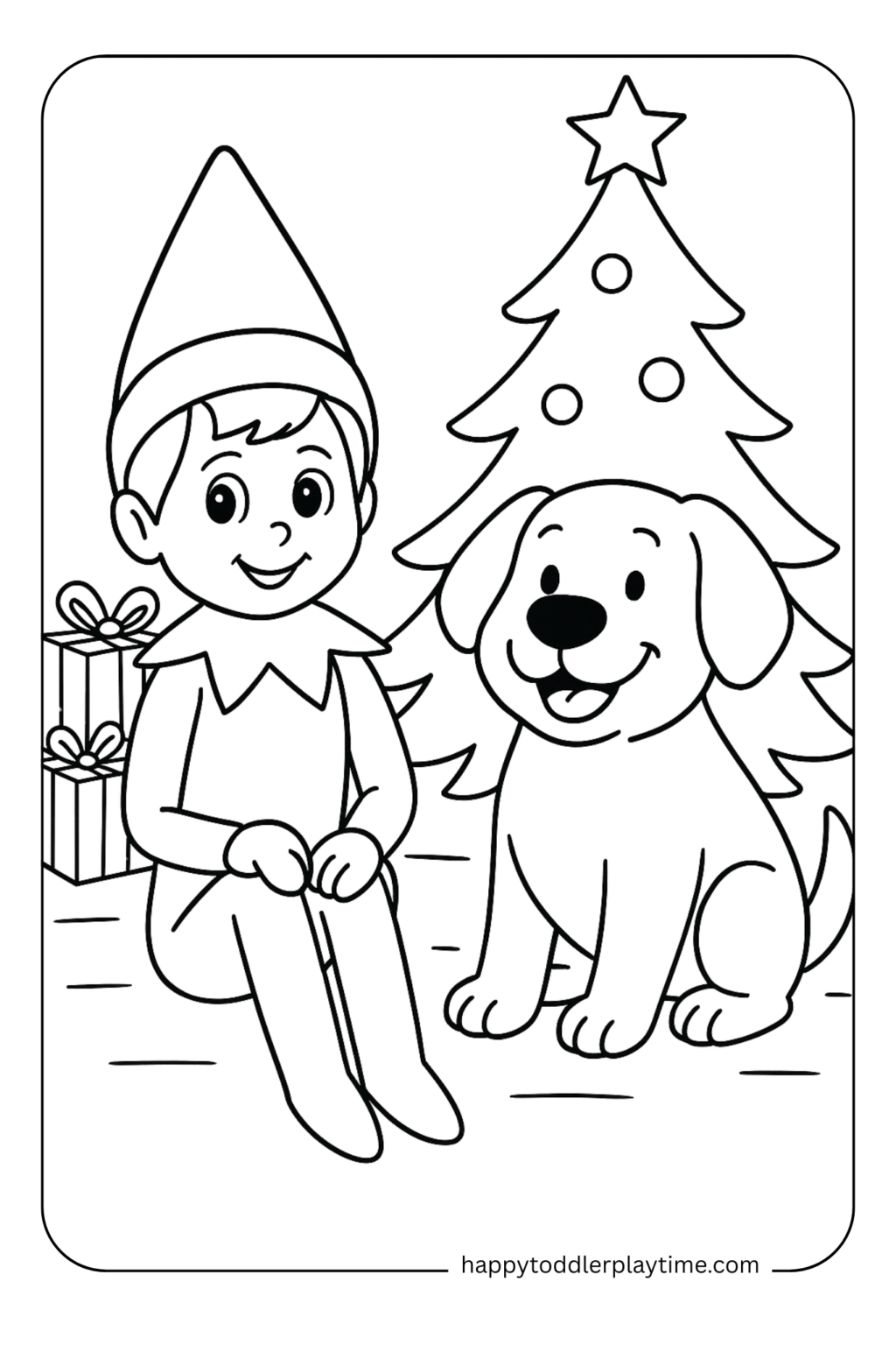 25+ Free Printable Elf on The Shelf Coloring Pages - Happy Toddler Playtime