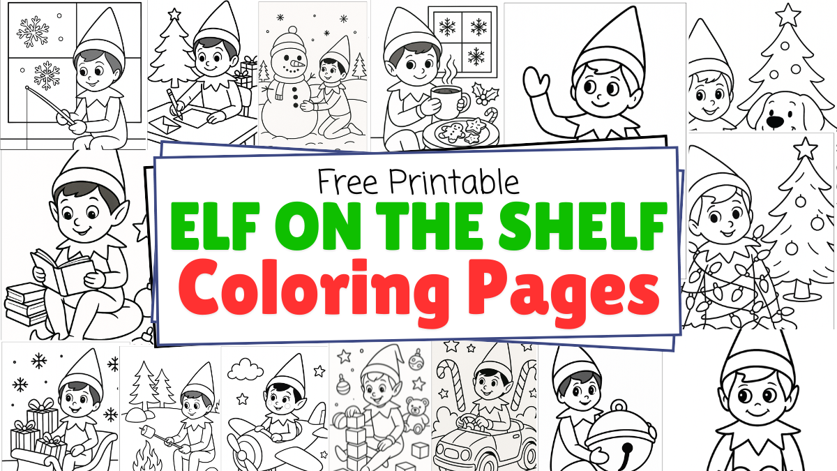 25+ Free Printable Elf on The Shelf Coloring Pages - Happy Toddler Playtime