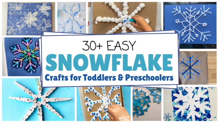 30+ Snowflake Crafts for Kids - Happy Toddler Playtime