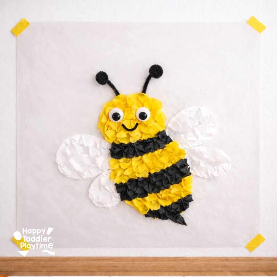 Spring Sticky Picture 9 Cute and Easy Spring Sticky Wall Activities - Happy Toddler Playtime