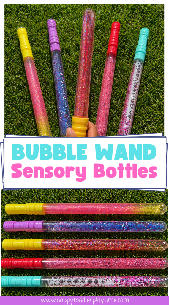 DIY Bubble Wand Sensory Bottles for Toddlers