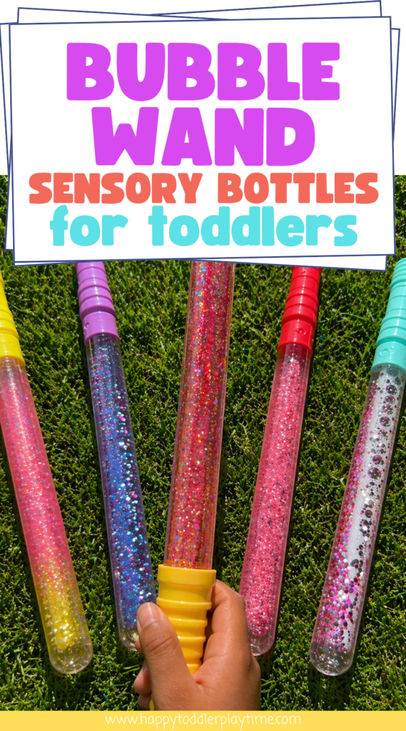 DIY Bubble Wand Sensory Bottles for Toddlers