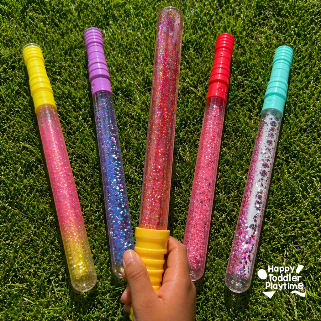 DIY Bubble Wand Sensory Bottles for Toddlers